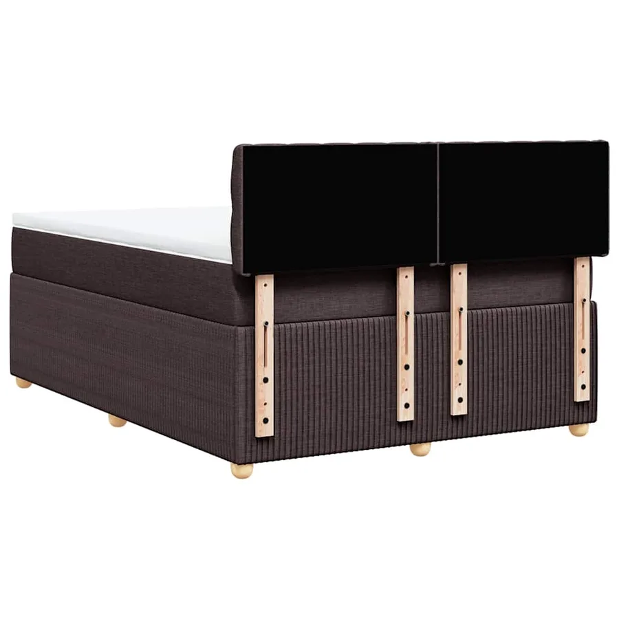 Sommier à lattes de lit avec matelas Marron foncé 140x190 cm - 8
