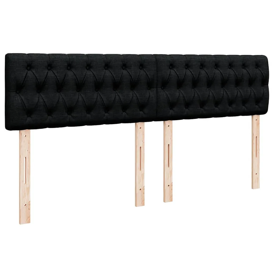Sommier à lattes de lit avec matelas Noir 180x200 cm Tissu - 12