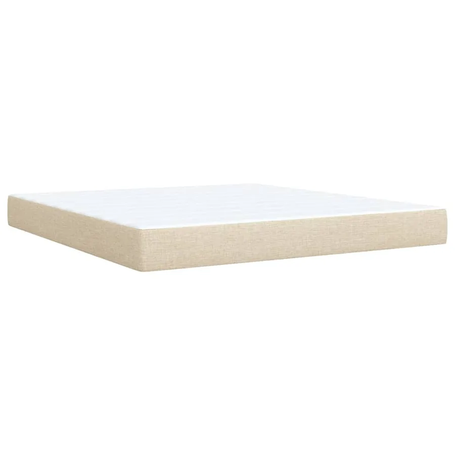 Sommier à lattes de lit avec matelas Crème 180x200 cm Tissu - 11