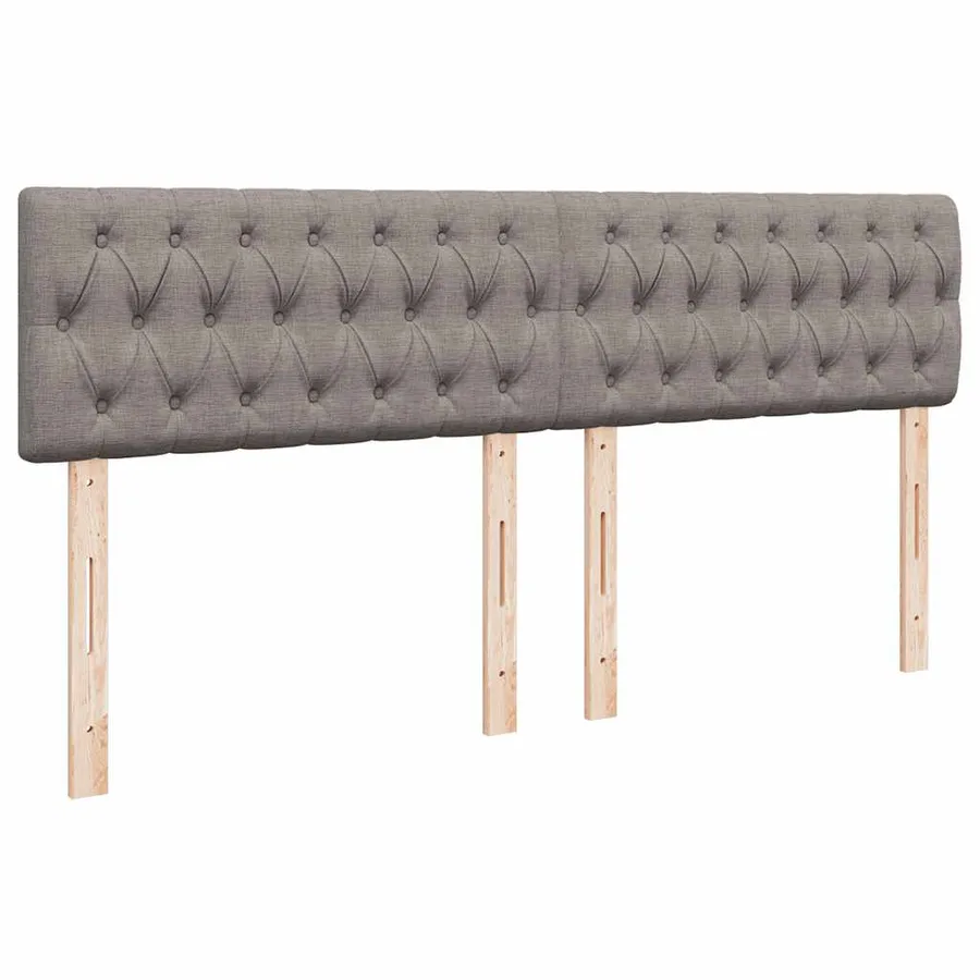 Sommier à lattes de lit avec matelas Taupe 180x200 cm Tissu - 7