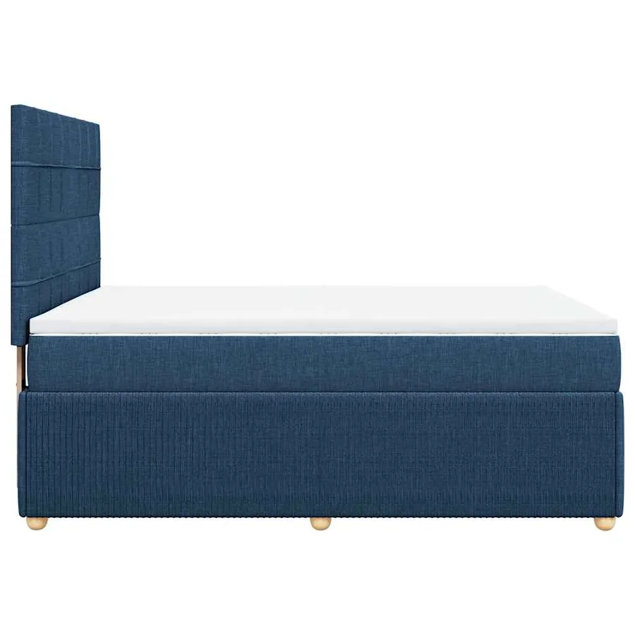 Sommier à lattes de lit avec matelas Bleu 160x200 cm Tissu - 5