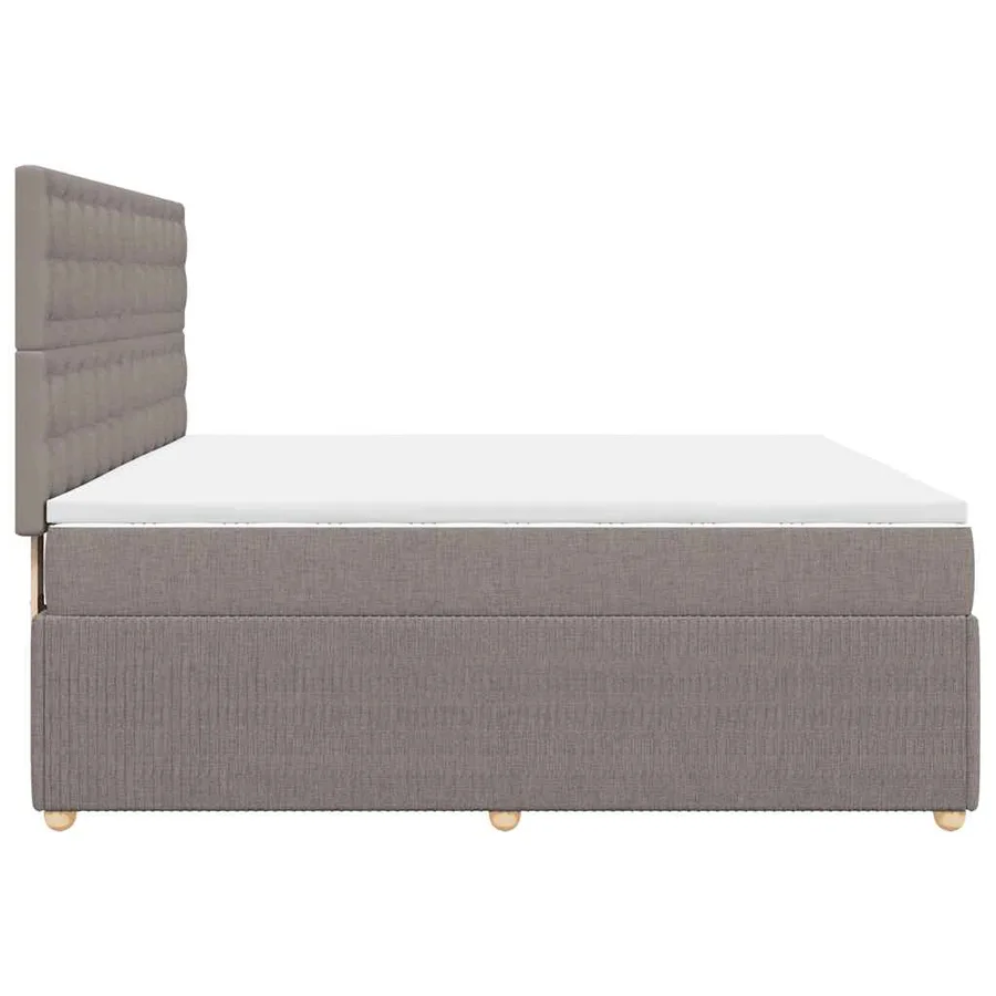 Sommier à lattes de lit avec matelas Taupe 180x200 cm Tissu - 5