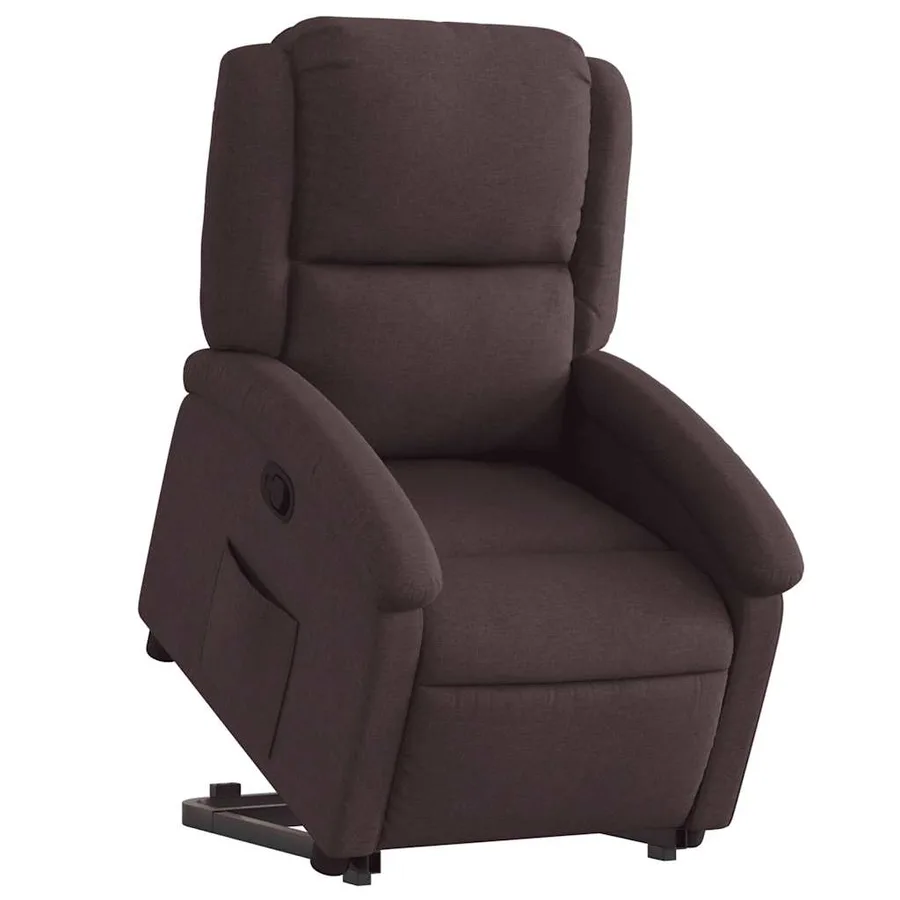 Fauteuil inclinable marron foncé tissu - 3