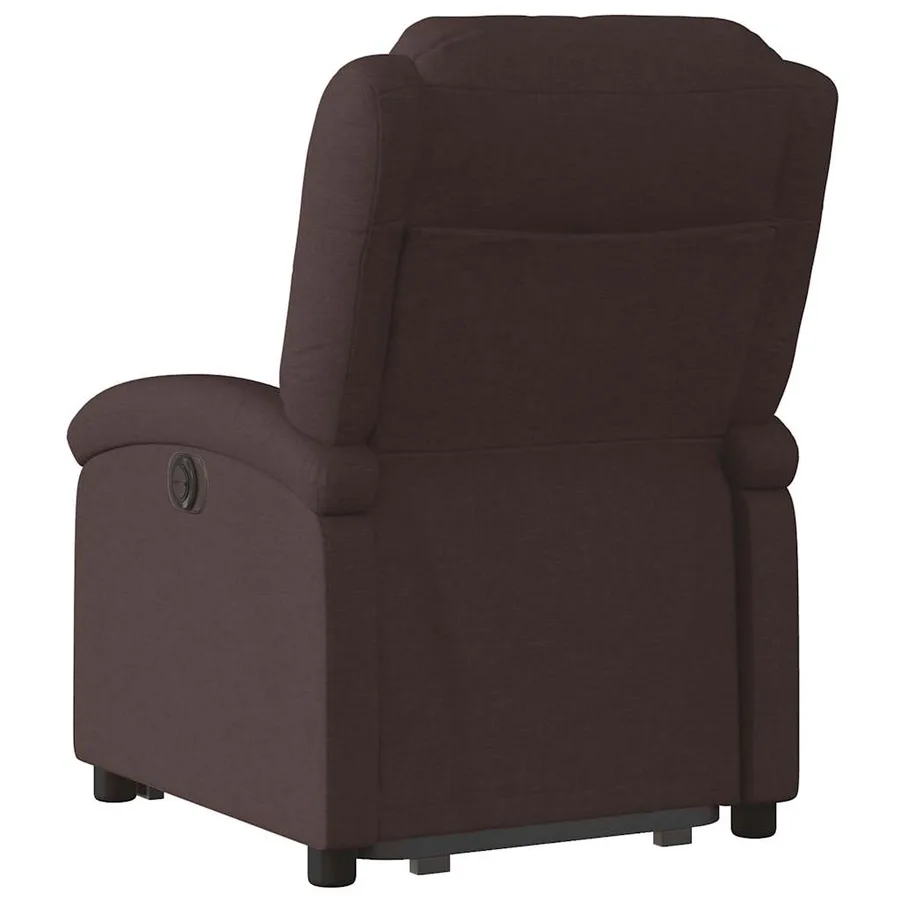 Fauteuil inclinable marron foncé tissu - 5