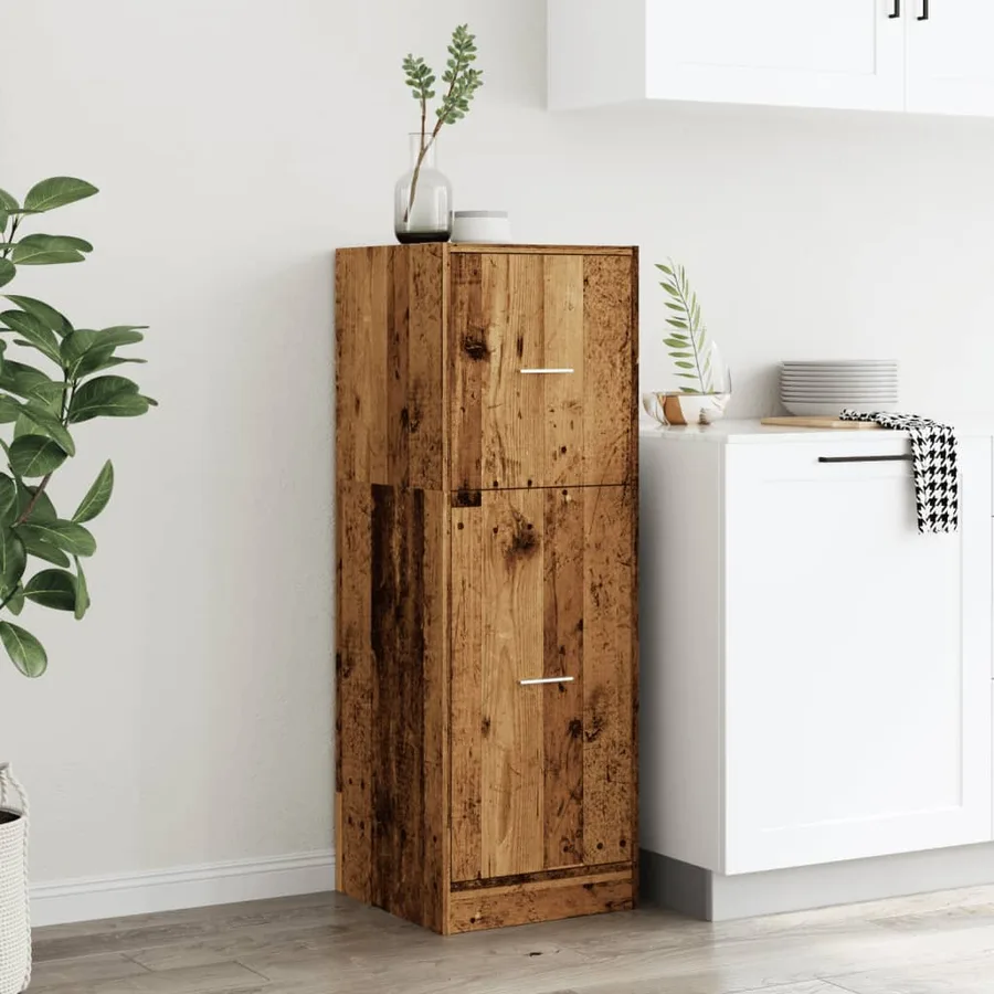 Armoire d'apothicaire vieux bois 40x41x118 cm bois d'ingénierie - 3