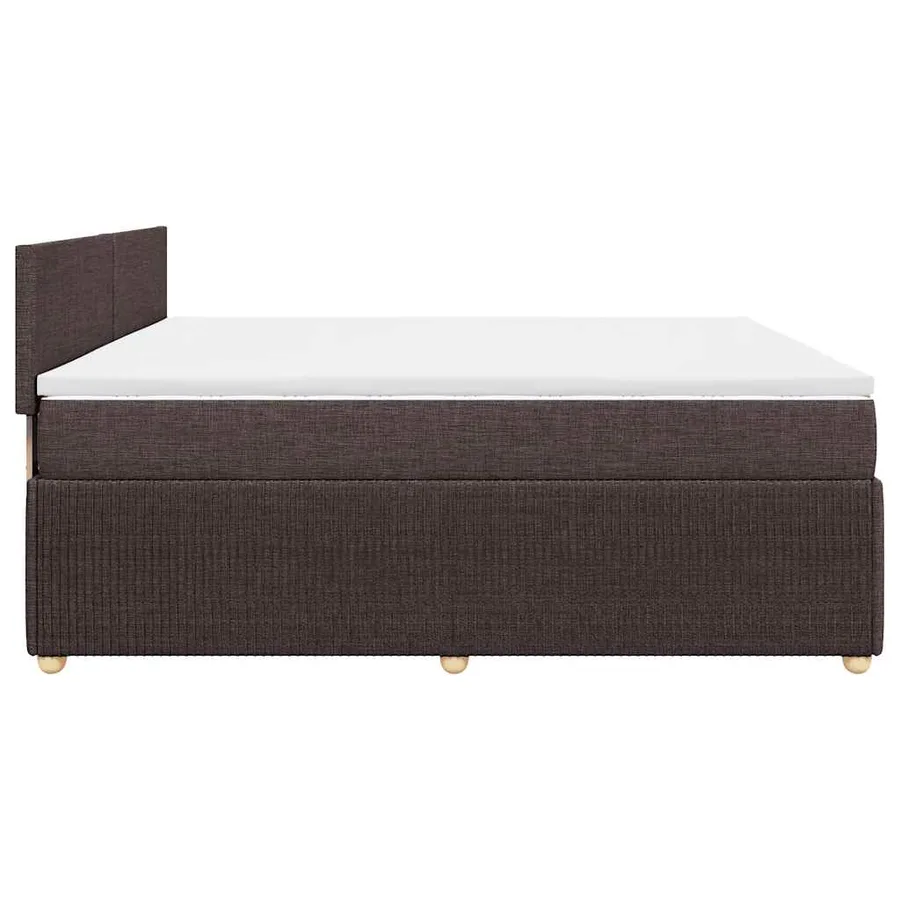 Sommier à lattes de lit avec matelas Marron foncé 200x200 cm - 7