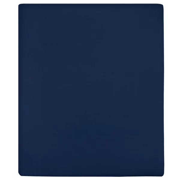 Drap-housse Jersey Bleu marine 180x200 cm Coton