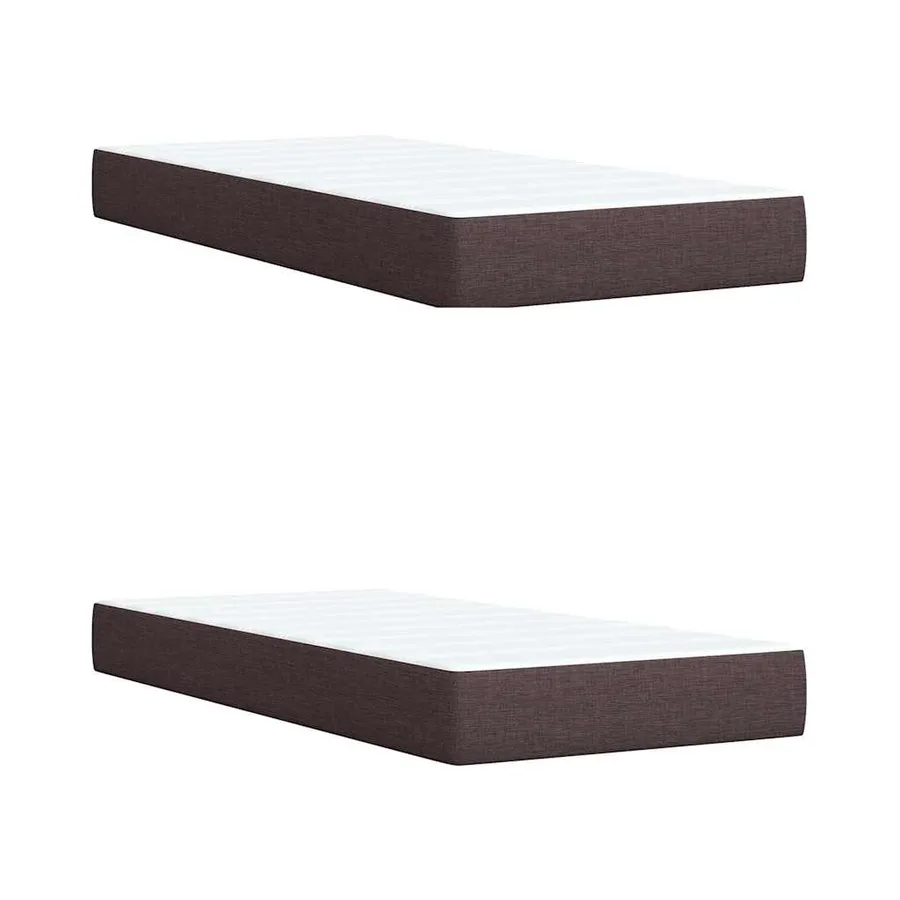 Sommier à lattes de lit avec matelas Marron foncé 200x200 cm - 10