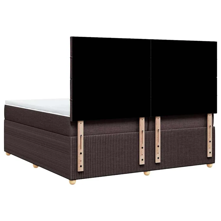 Sommier à lattes de lit avec matelas Marron foncé 200x200 cm - 6