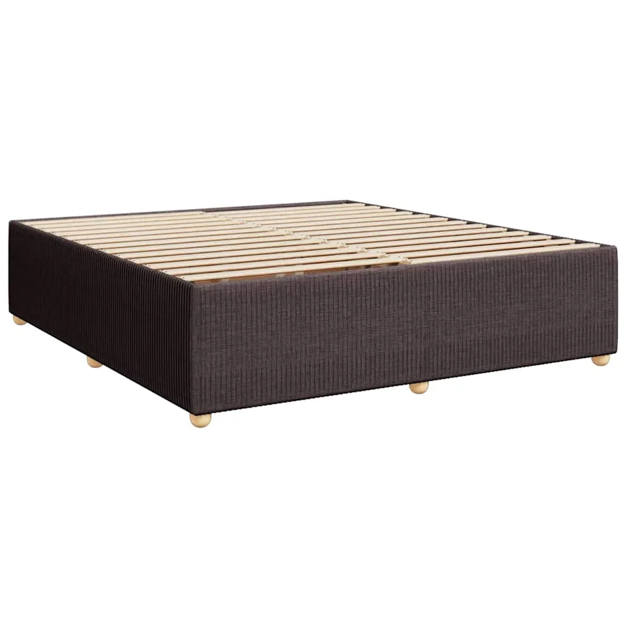 Sommier à lattes de lit avec matelas Marron foncé 200x200 cm - 8