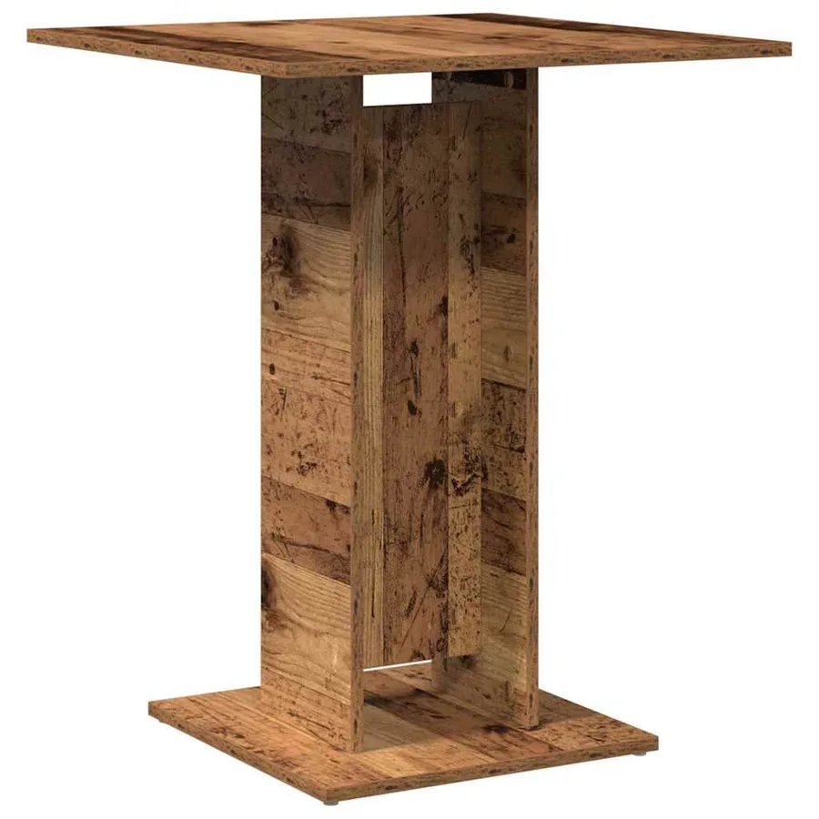 Table de bistro vieux bois 60x60x75 cm bois d'ingénierie - 2