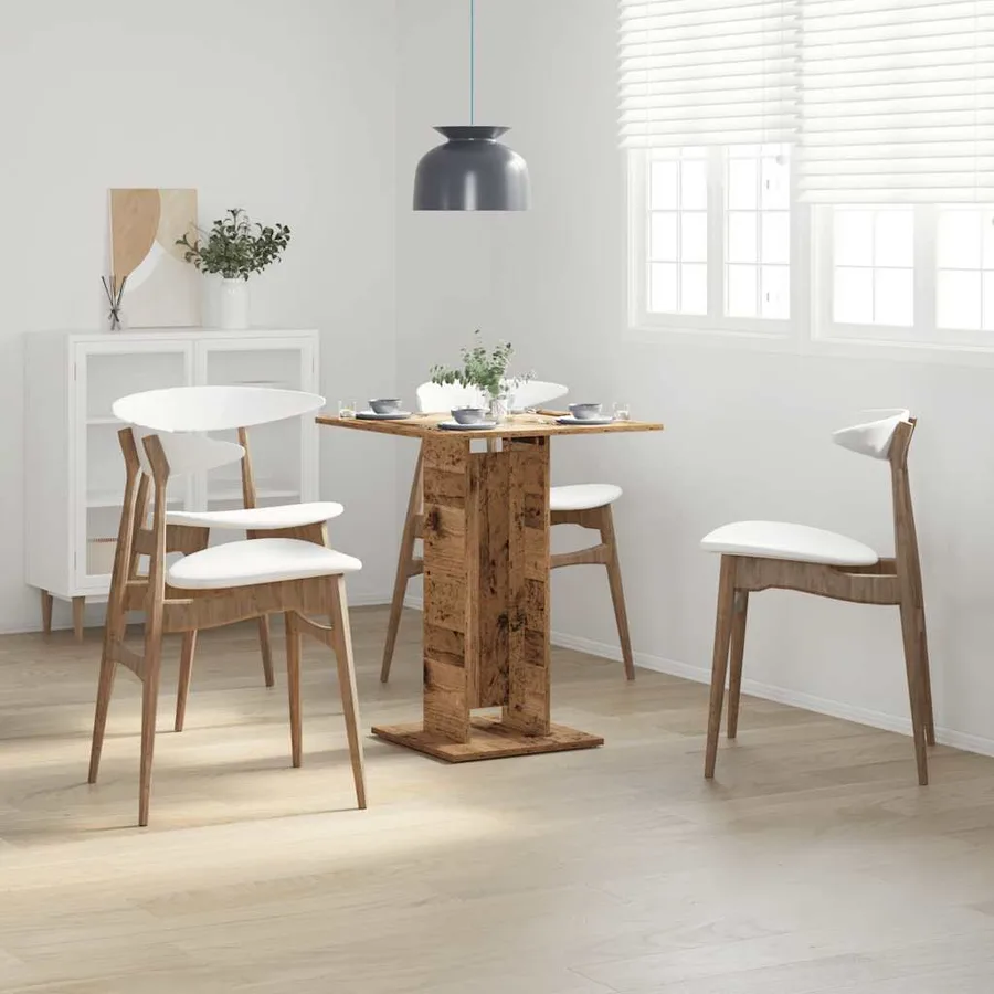 Table de bistro vieux bois 60x60x75 cm bois d'ingénierie - 3