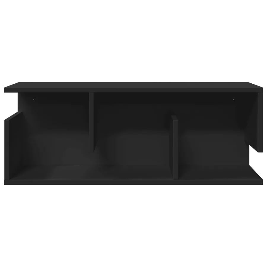 Armoire murale 80x20x30 cm noir bois d'ingénierie - 4