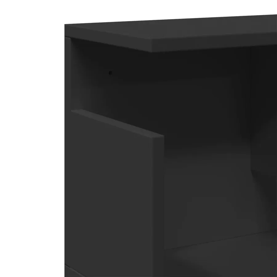 Armoire murale 80x20x30 cm noir bois d'ingénierie - 7