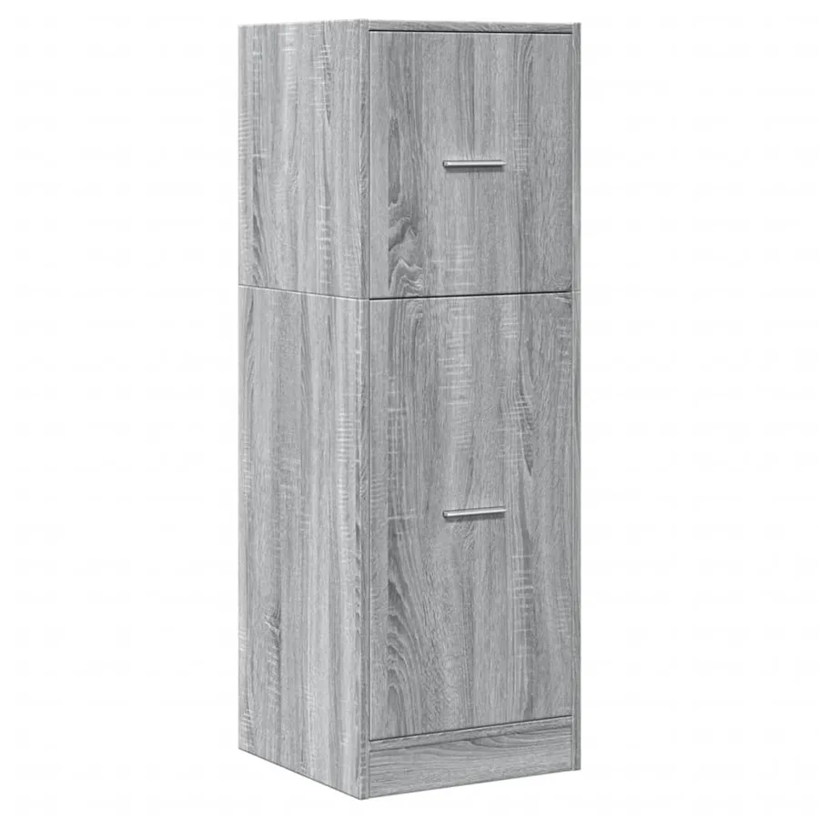 Armoire apothicaire sonoma gris 40x41x118 cm bois d'ingénierie - 4