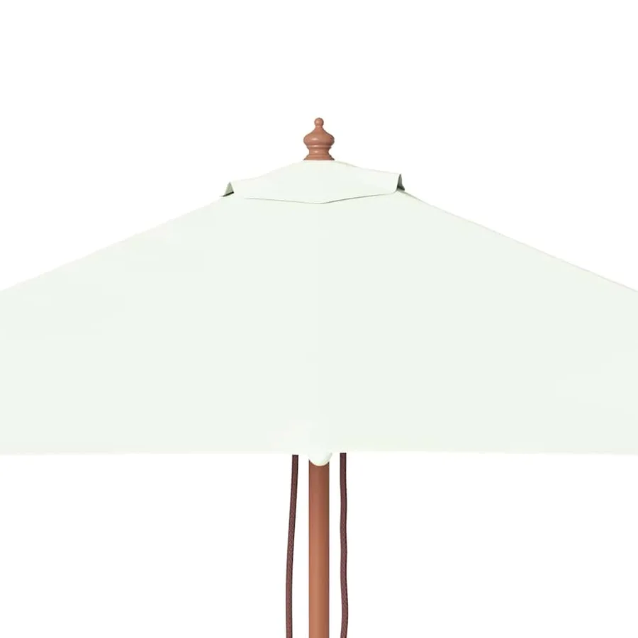 Parasol d'extérieur avec mât en bois 150x200 cm Sable - 8