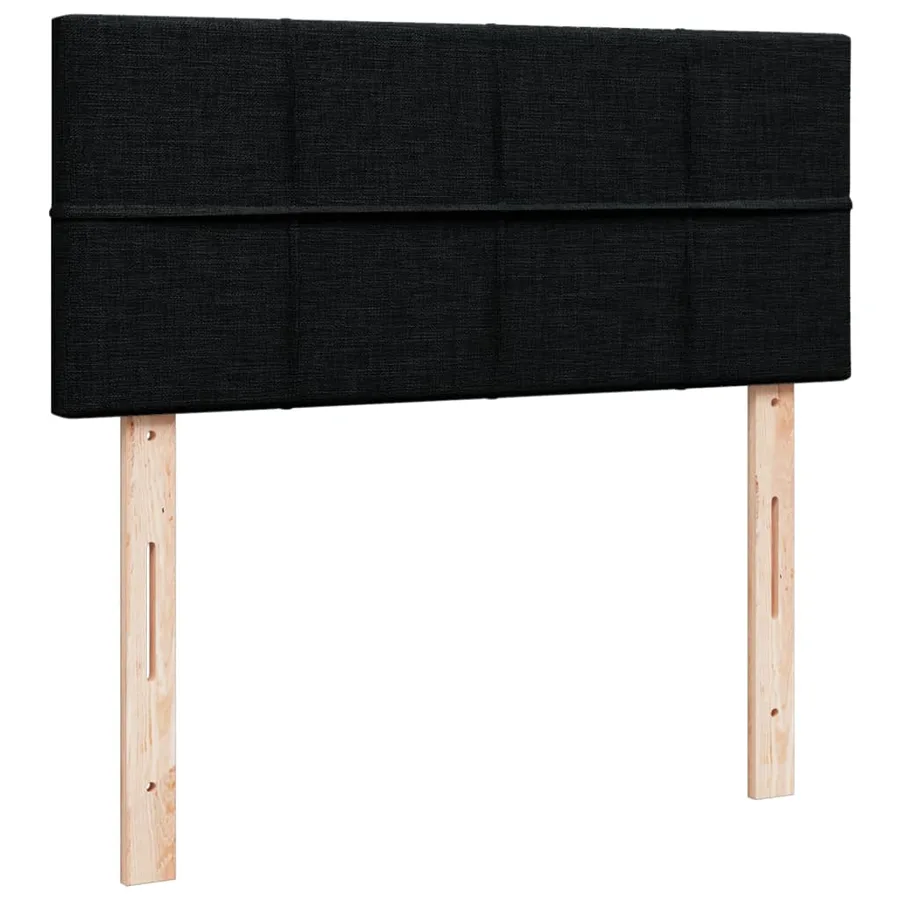 Sommier à lattes de lit avec matelas Noir 120x200 cm Tissu - 12