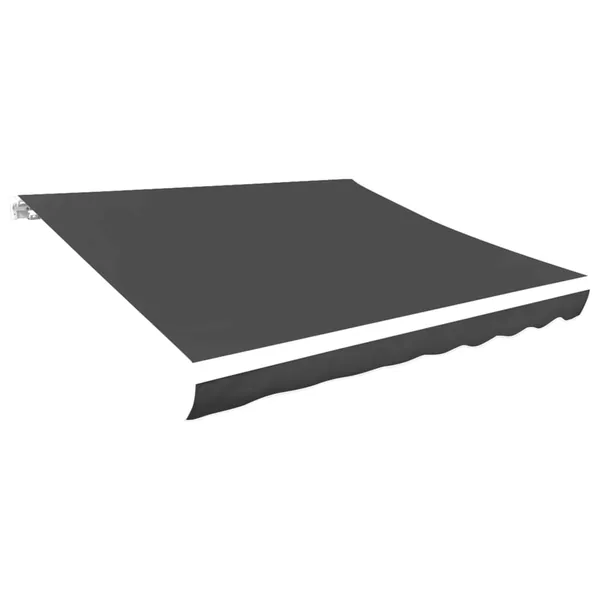 Tissu de remplacement pour auvent gris 3,5x2,5 m polyester