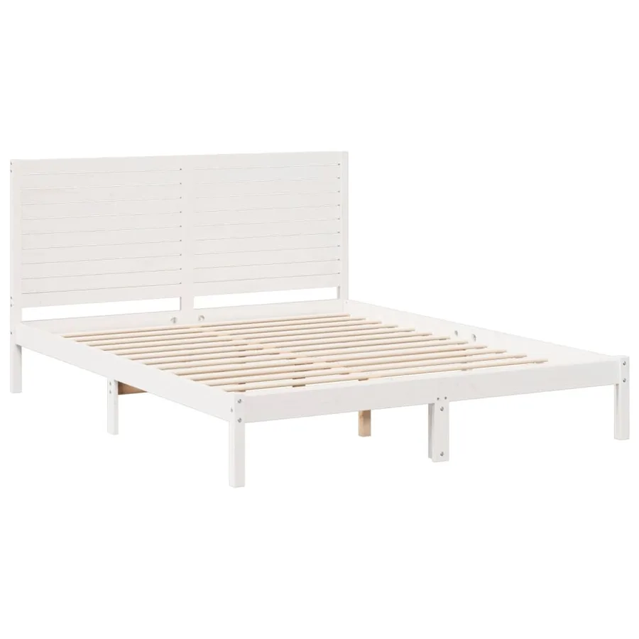 Cadre de lit extra long sans matelas 160x210 cm bois massif - 3
