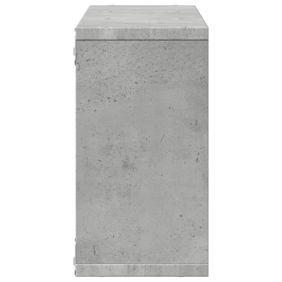 Armoire murale 100x16x30 cm gris béton bois d'ingénierie - 5