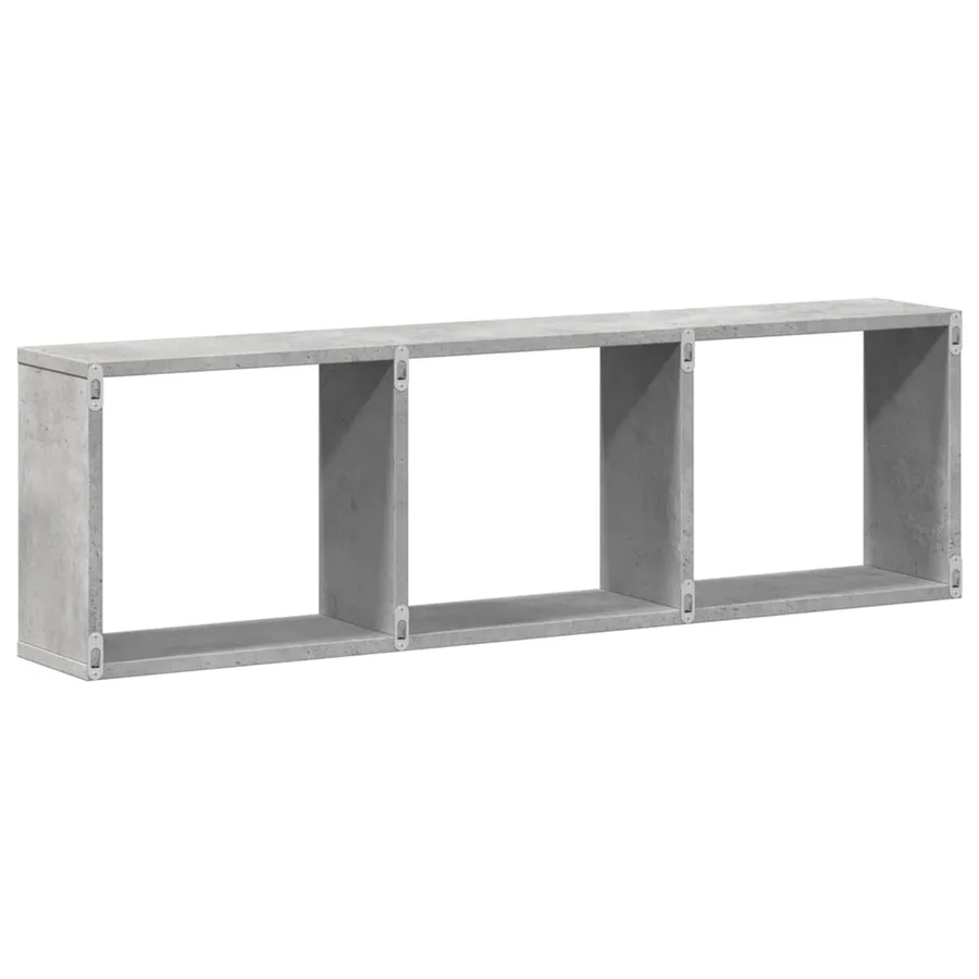 Armoire murale 100x16x30 cm gris béton bois d'ingénierie - 6