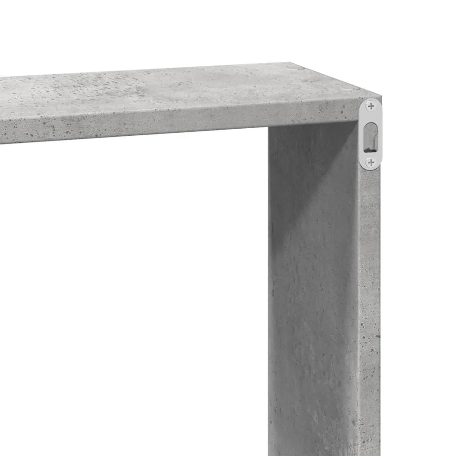Armoire murale 100x16x30 cm gris béton bois d'ingénierie - 7