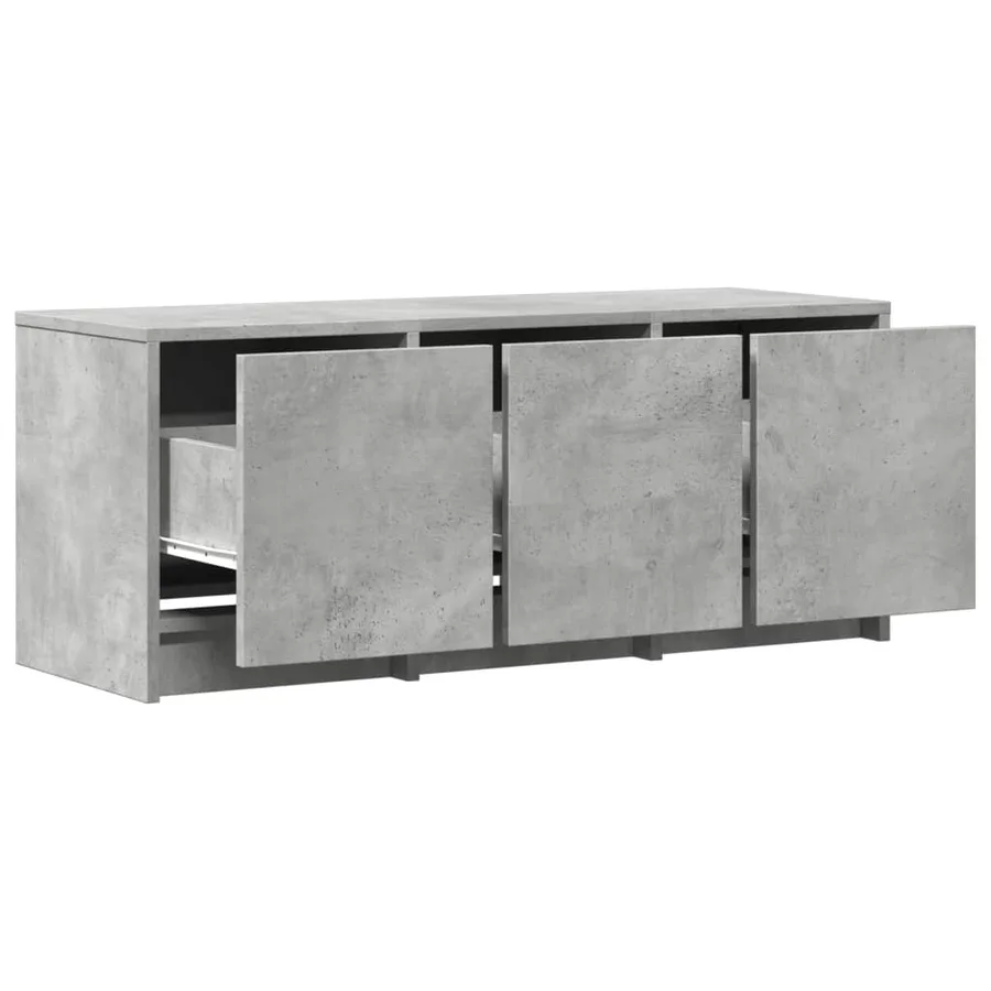 Meuble TV avec LED gris béton 97x34x40 cm bois d'ingénierie - 12
