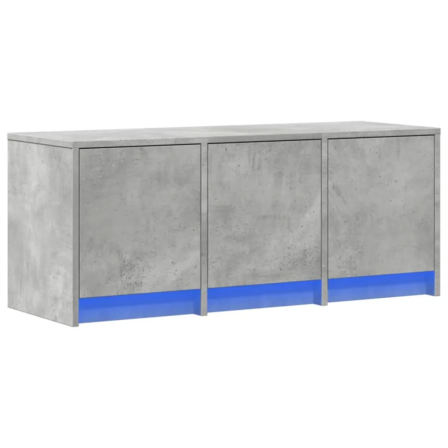 Meuble TV avec LED gris béton 97x34x40 cm bois d'ingénierie - 5