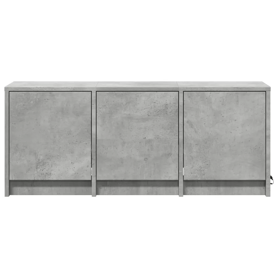 Meuble TV avec LED gris béton 97x34x40 cm bois d'ingénierie - 6