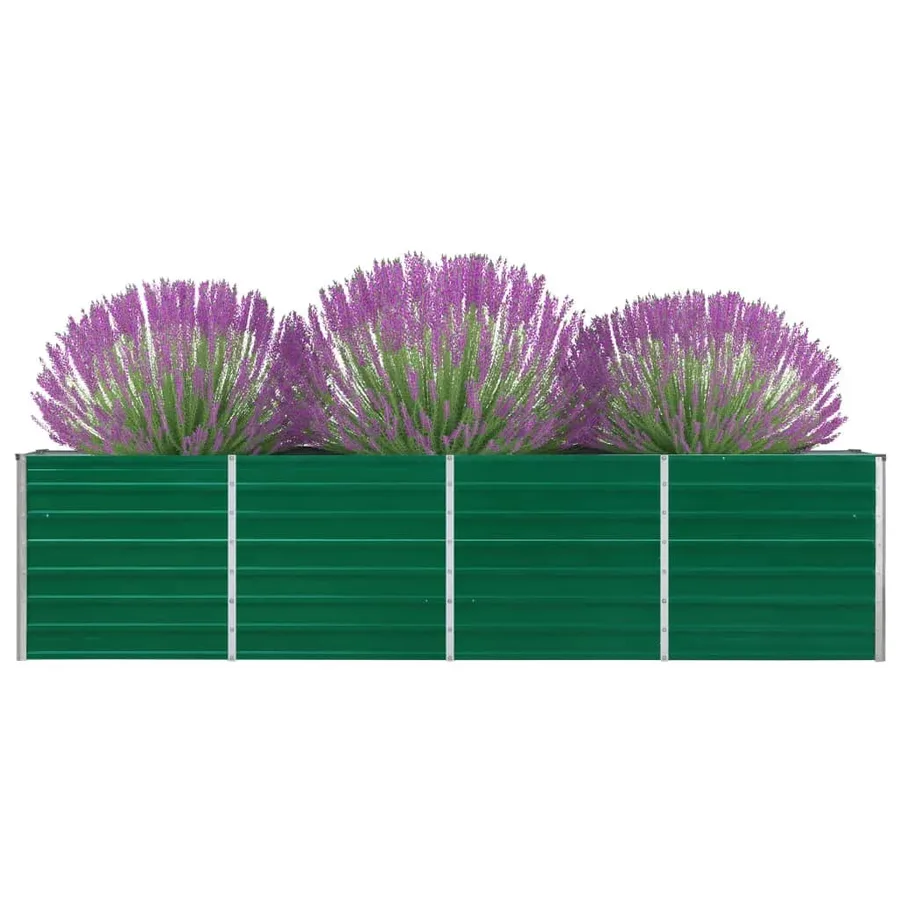 Jardinière 320x40x77 cm Acier galvanisé Vert - 4
