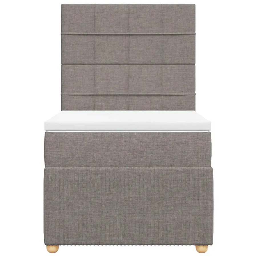 Sommier à lattes de lit avec matelas Taupe 90x200 cm Tissu - 6
