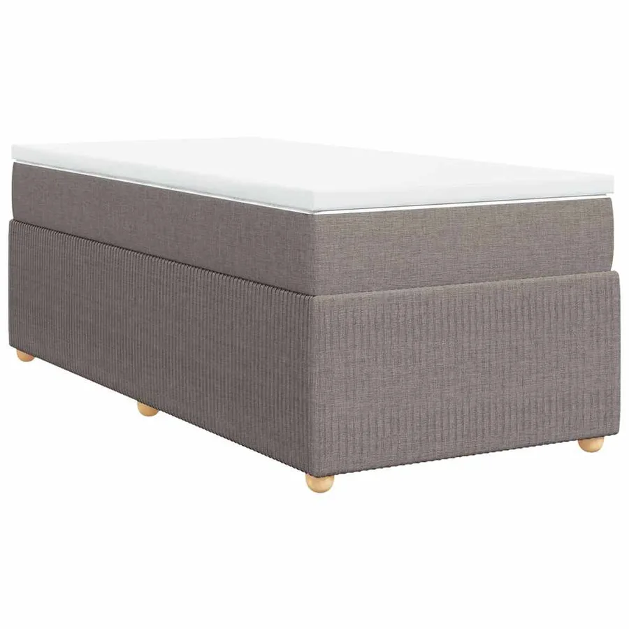 Sommier à lattes de lit avec matelas Taupe 90x200 cm Tissu - 2