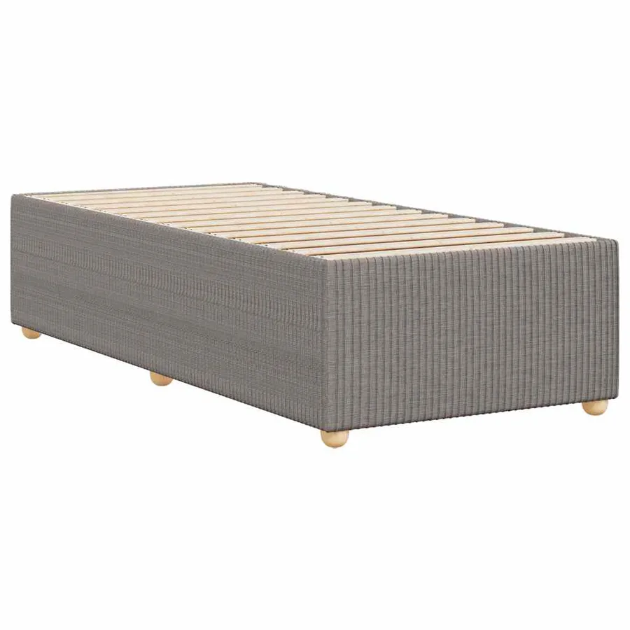 Cadre de lit sans matelas taupe 90x200 cm tissu - 6