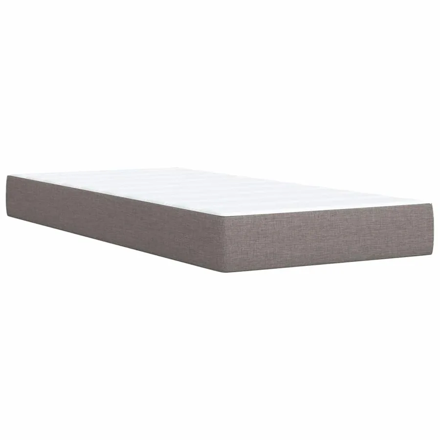 Sommier à lattes de lit avec matelas Taupe 90x200 cm Tissu - 10