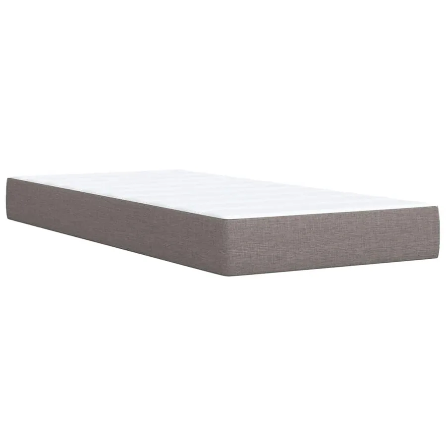 Sommier à lattes de lit avec matelas Taupe 90x200 cm Tissu - 11