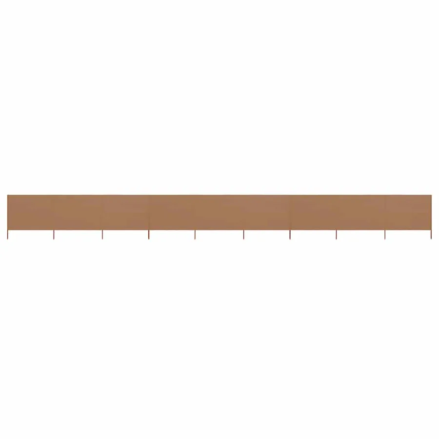 Paravent 9 panneaux Tissu 1200 x 160 cm Taupe