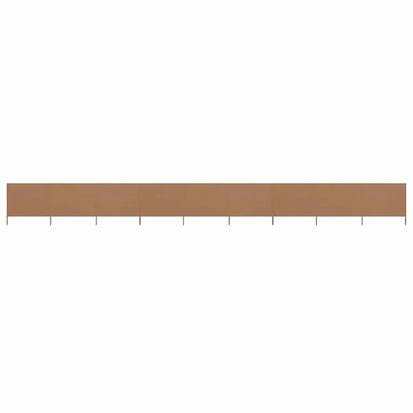 Paravent 9 panneaux Tissu 1200 x 160 cm Taupe