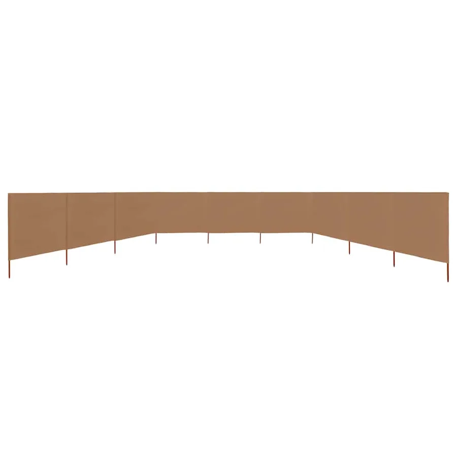 Paravent 9 panneaux Tissu 1200 x 160 cm Taupe - 3