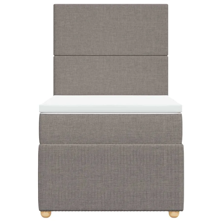 Sommier à lattes de lit avec matelas Taupe 90x200 cm Tissu - 6