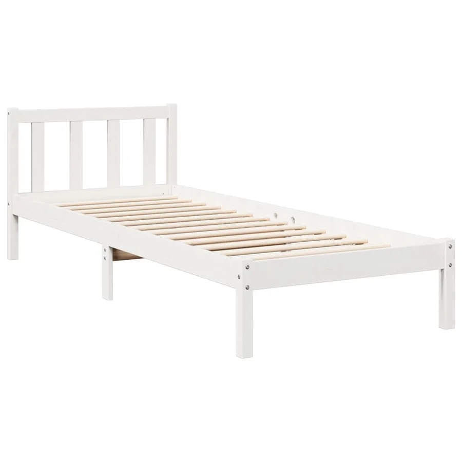 Cadre de lit extra long sans matelas 90x210 cm bois massif pin - 3