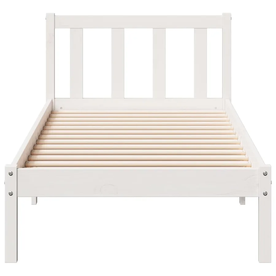 Cadre de lit extra long sans matelas 90x210 cm bois massif pin - 4