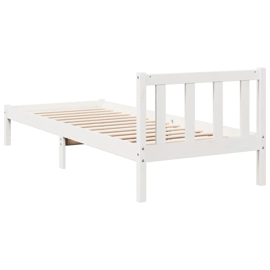 Cadre de lit extra long sans matelas 90x210 cm bois massif pin - 5