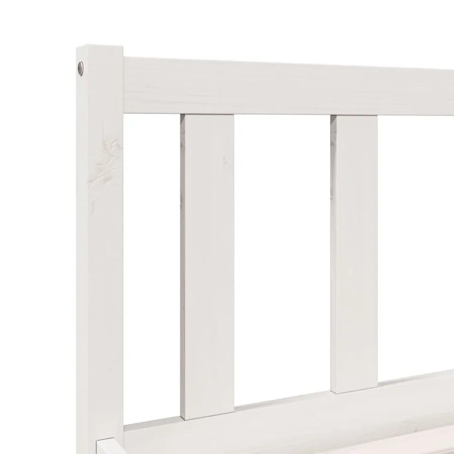 Cadre de lit extra long sans matelas 100x210 cm bois massif pin - 7