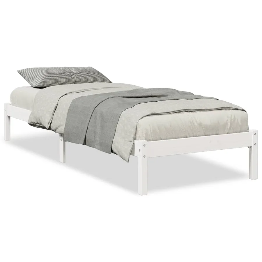 Cadre de lit extra long sans matelas 100x220 cm bois massif pin - 2
