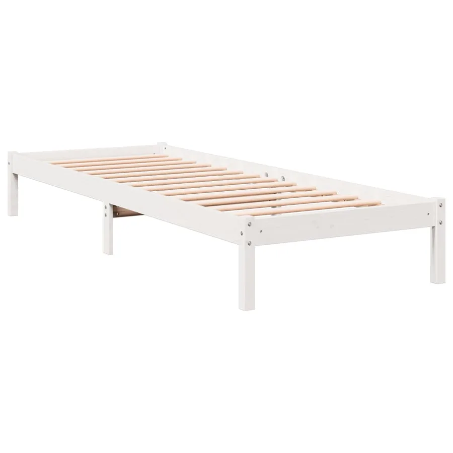 Cadre de lit extra long sans matelas 100x220 cm bois massif pin - 6