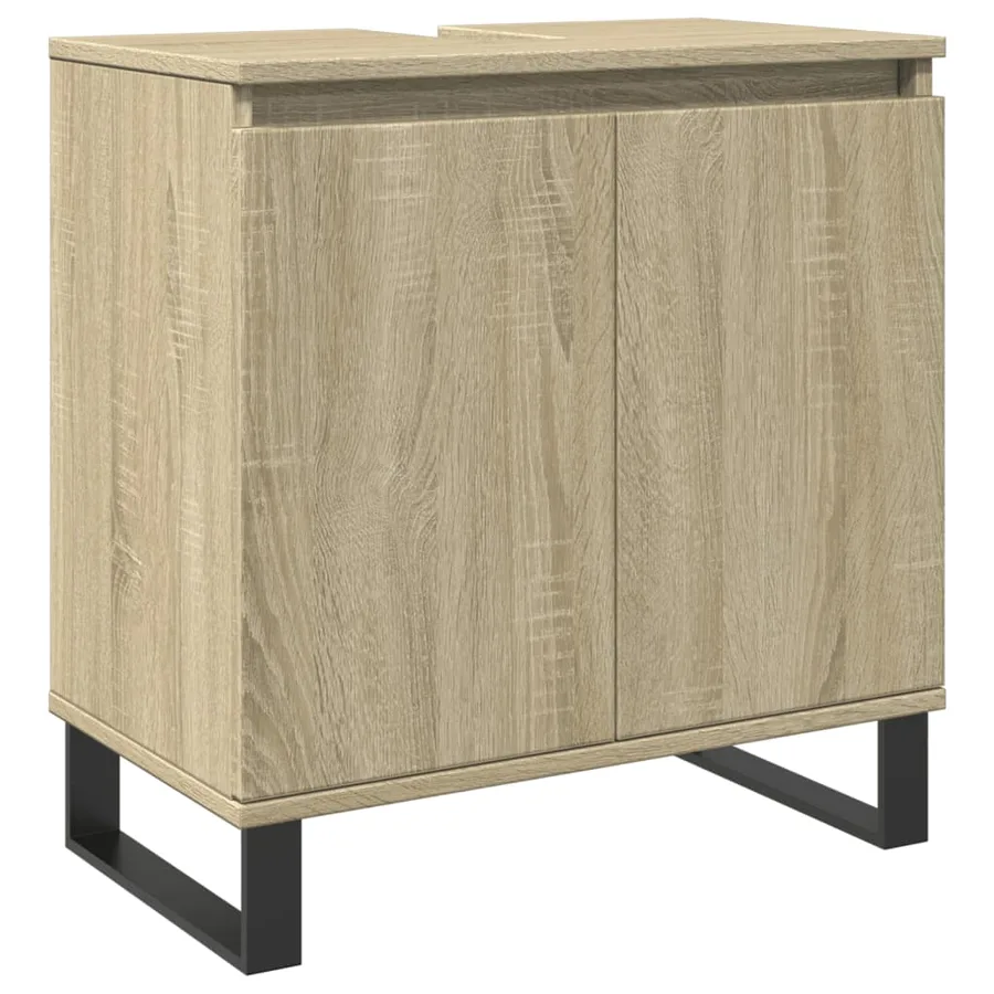 Ensemble de meubles de salle de bain 3 pcs chêne sonoma - 4