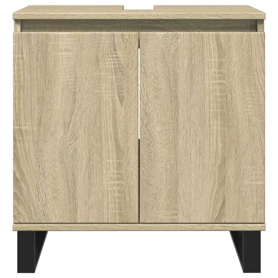 Ensemble de meubles de salle de bain 3 pcs chêne sonoma - 5
