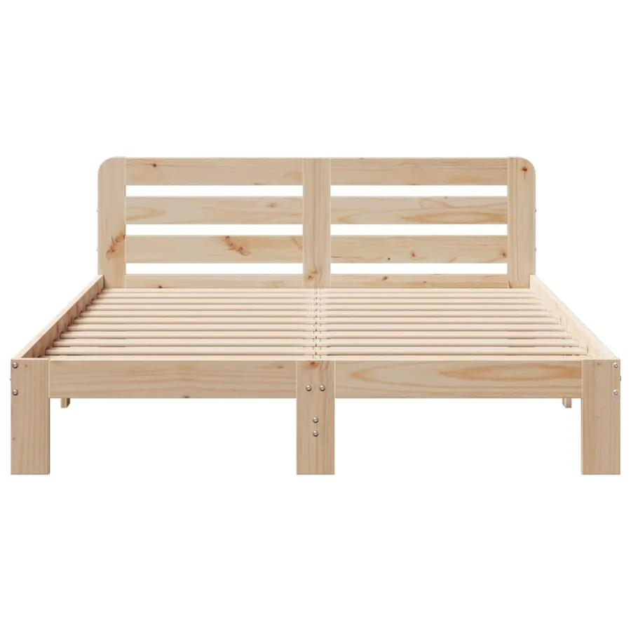 Cadre de lit sans matelas 120x190 cm bois de pin massif - 4