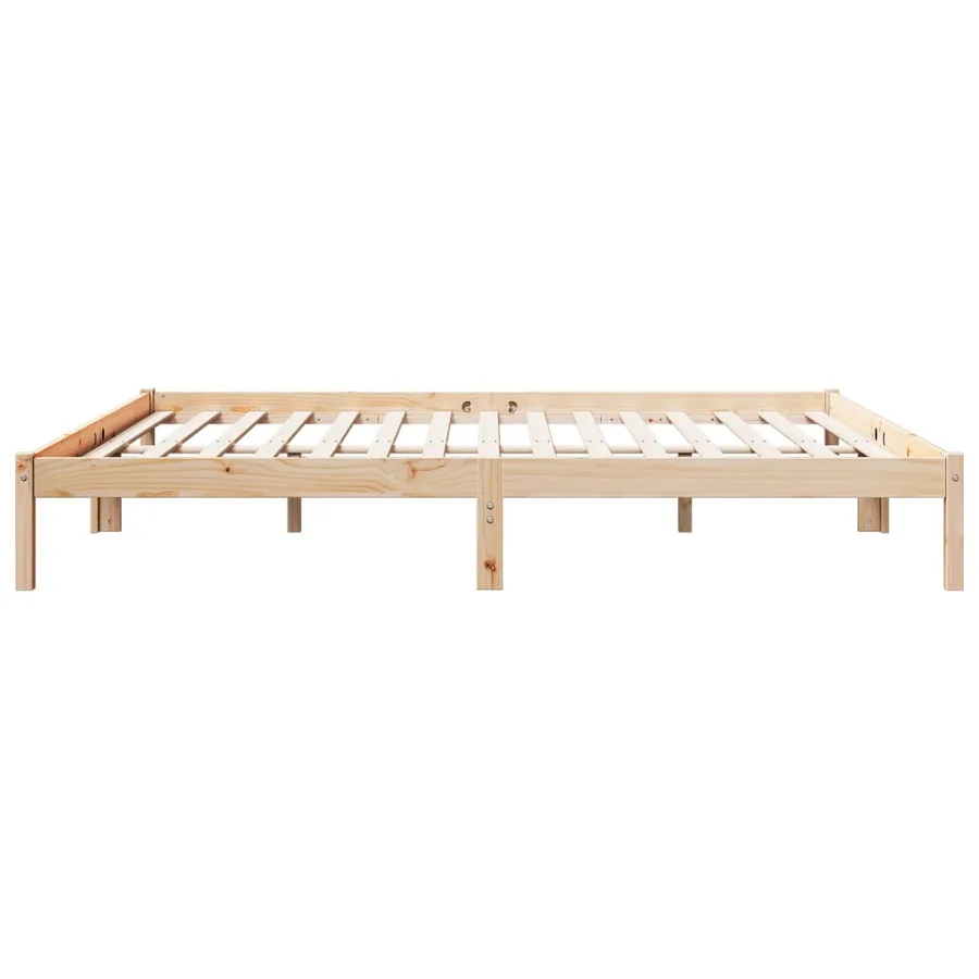 Cadre de lit extra long sans matelas 180x210 cm bois massif pin - 5