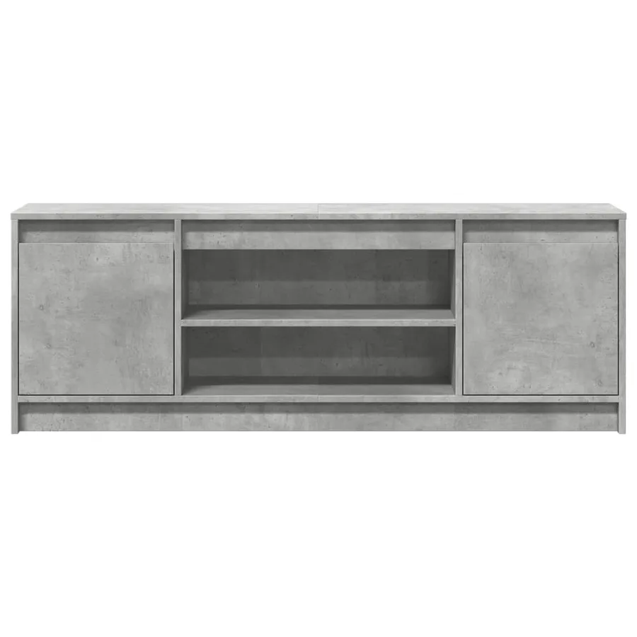 Meuble TV avec LED gris béton 139,5x34x50 cm bois d'ingénierie - 6